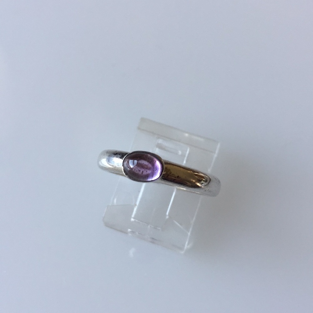 Artisan Sterling Stackable Amethyst Ring - image 2